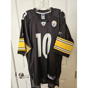 Auth. Pittsburgh Steelers Holmes #10 Reebok NFL Equipment Black Mesh Jersey, XL